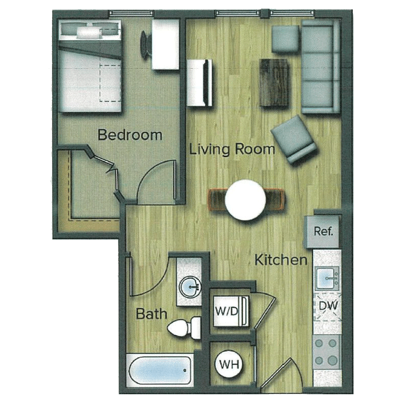 OneBedroom Student Apartments in College Park, MD