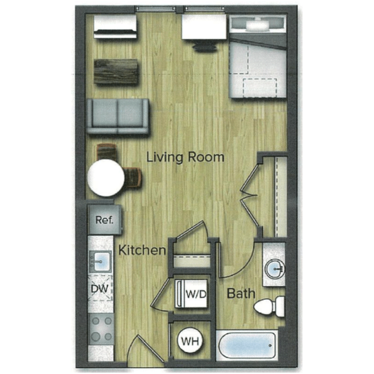 Spacious Studio Apartments in College Park, Maryland