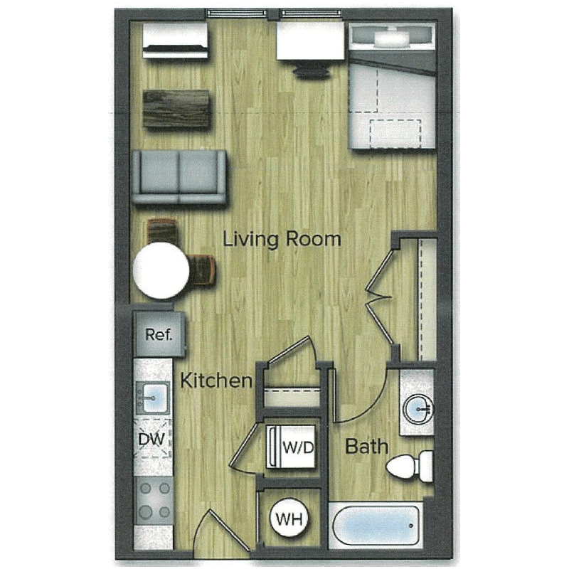 Spacious Studio Apartments in College Park, Maryland