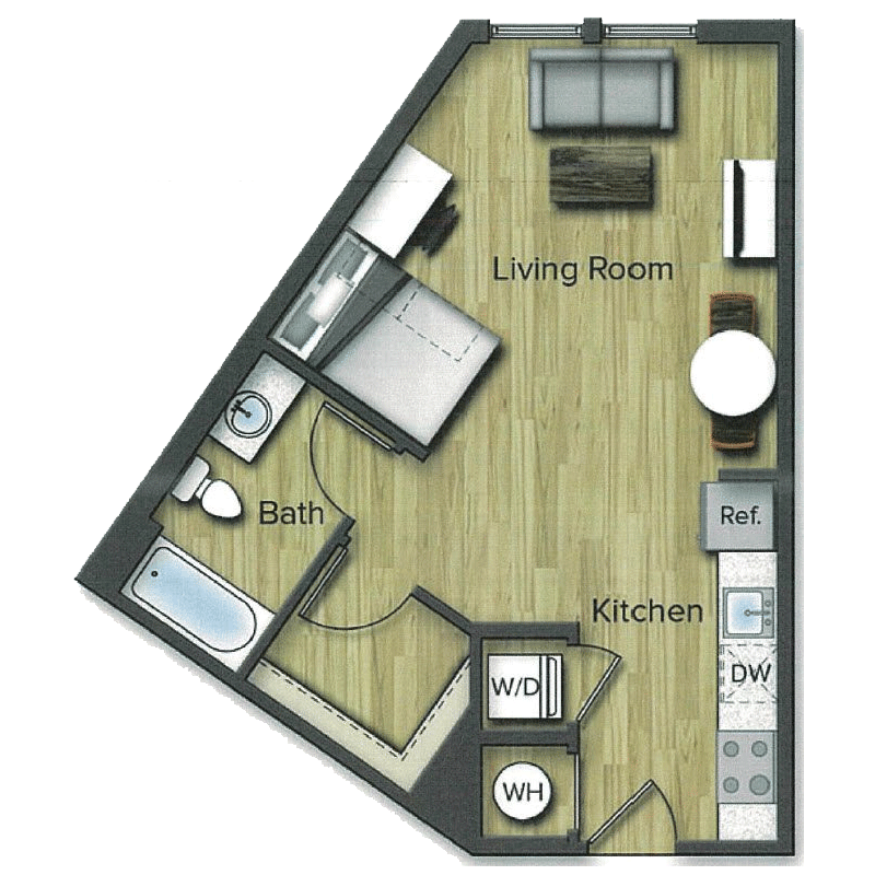 Spacious Studio Apartments in College Park, Maryland